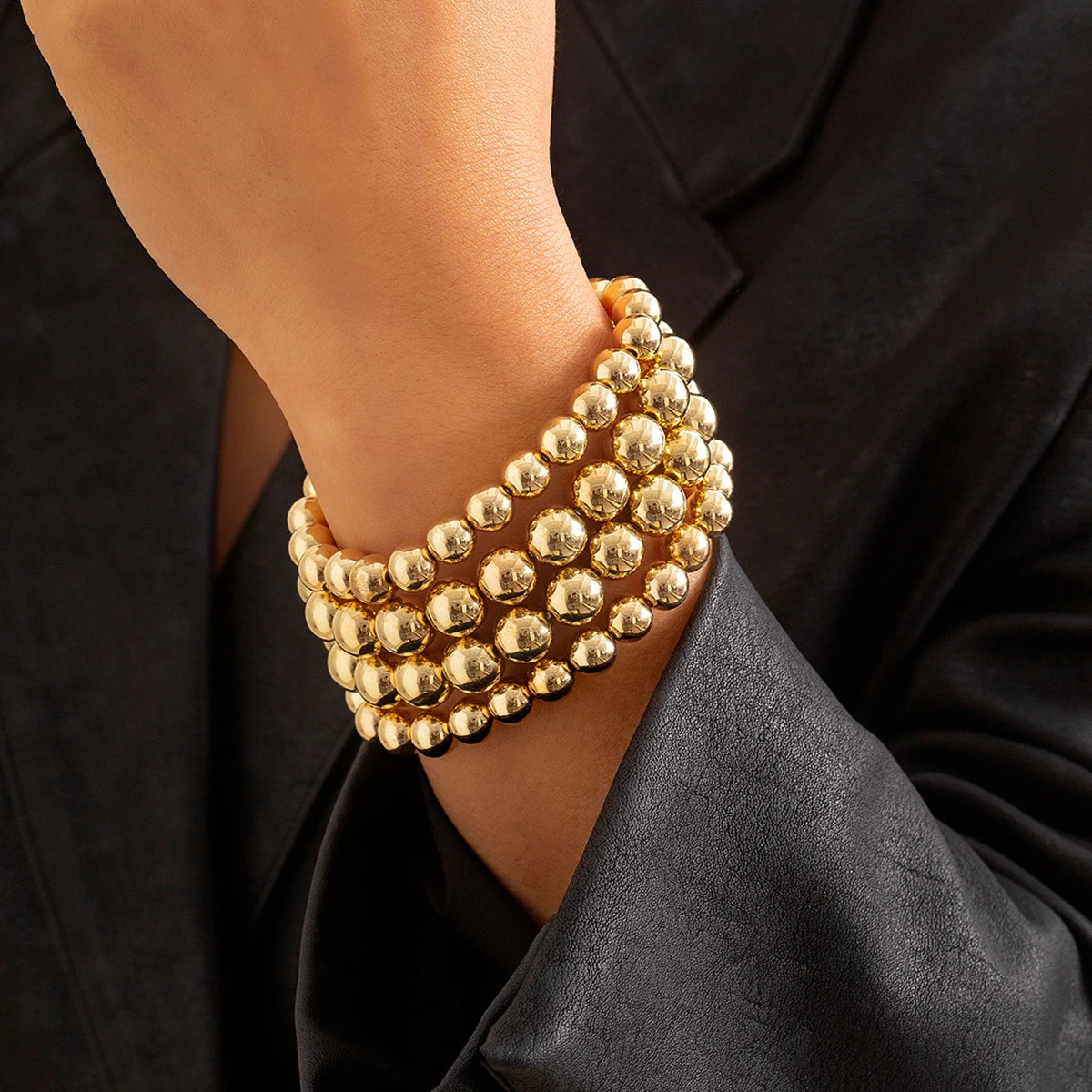 IngeSight.Z Vintage Exaggerated Plastic Big Ball Choker Necklace for Women
