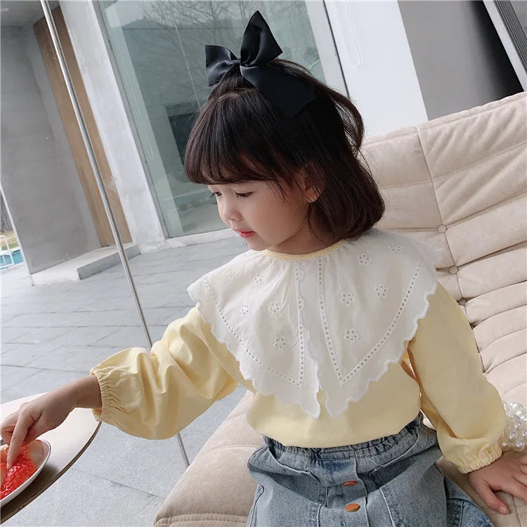 Girls Cardigan Jackets 2025 Fall Winter New Baby Cute Sweet Girls Clothing  Kids Children Top Lace Lapel Jacket For Girls Autumn