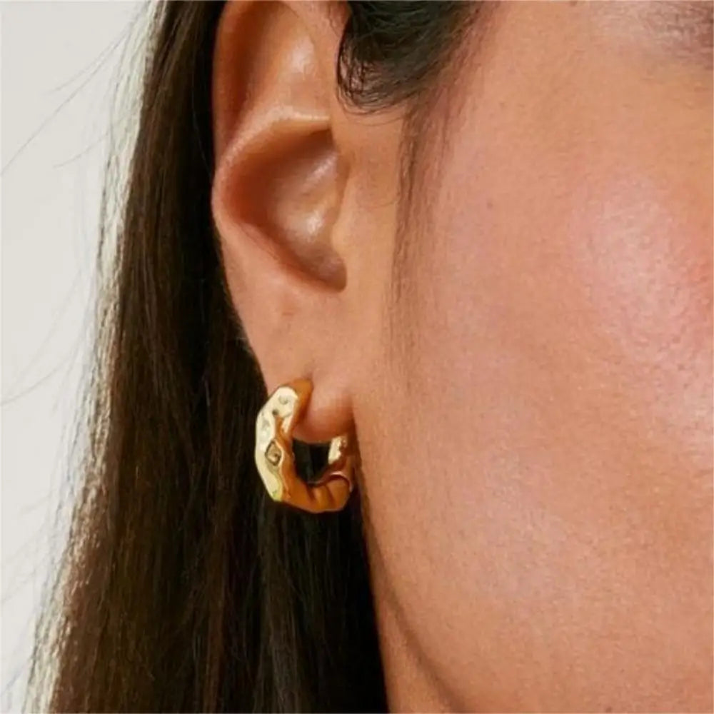Mariasz Minimalist New Hot Sell Trendy Plated Gold Color Circle Earrings for Women Ear Hoop Earring Classic Jewelry