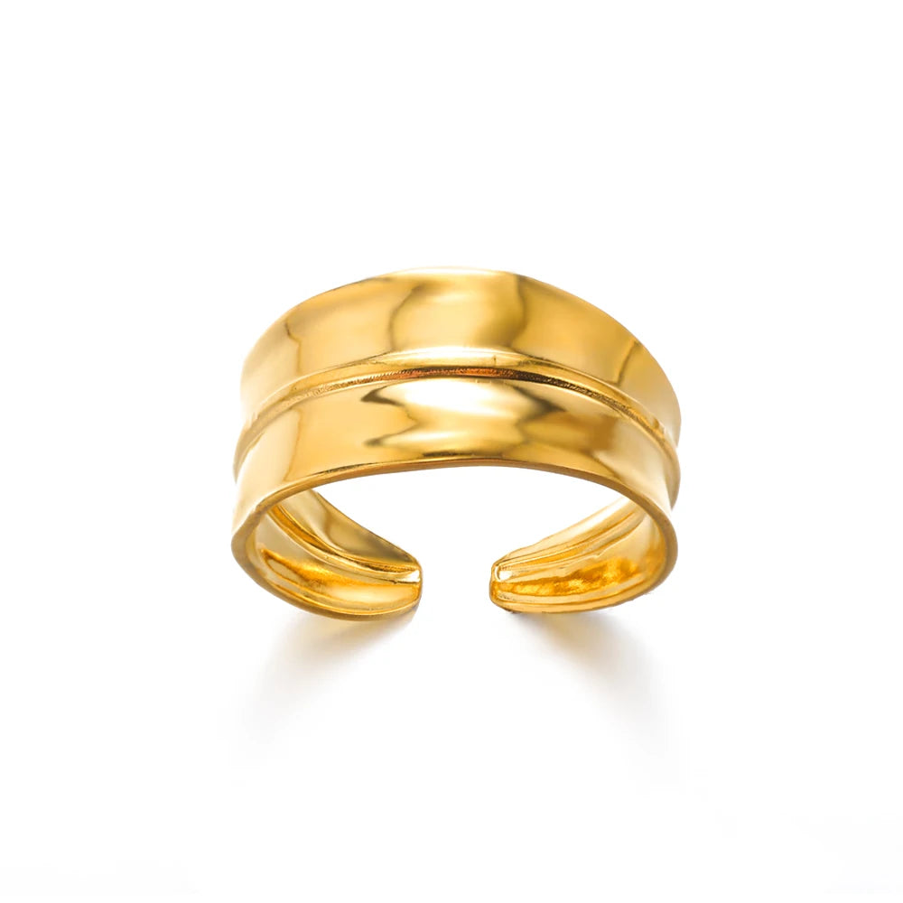 316L Stainless Steel Rings for Women Gold Color