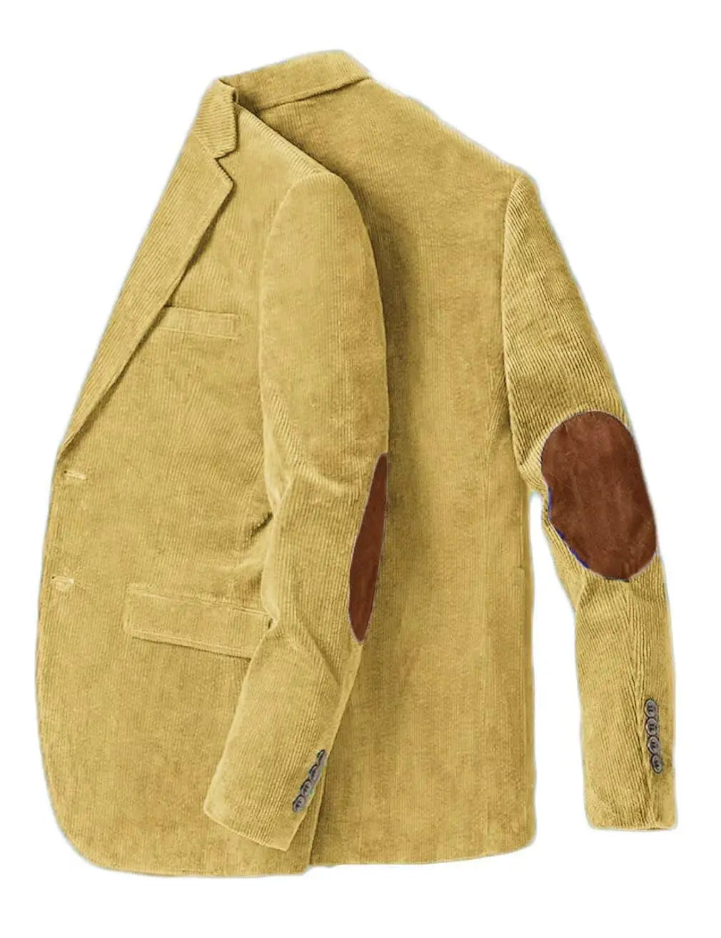Men's Corduroy Blazer Business Casual Jacket with Elbow Patch Spring Fall Sport Coats Fashion Casual Single Breasted Men Jacket