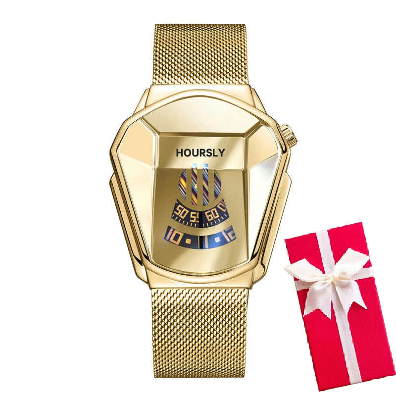 Men Wrist Watch Gold Luxury Brand Top Stainless Steel Band Fashion Quartz Watches for Men 2025 Relogio Masculino Male Clock