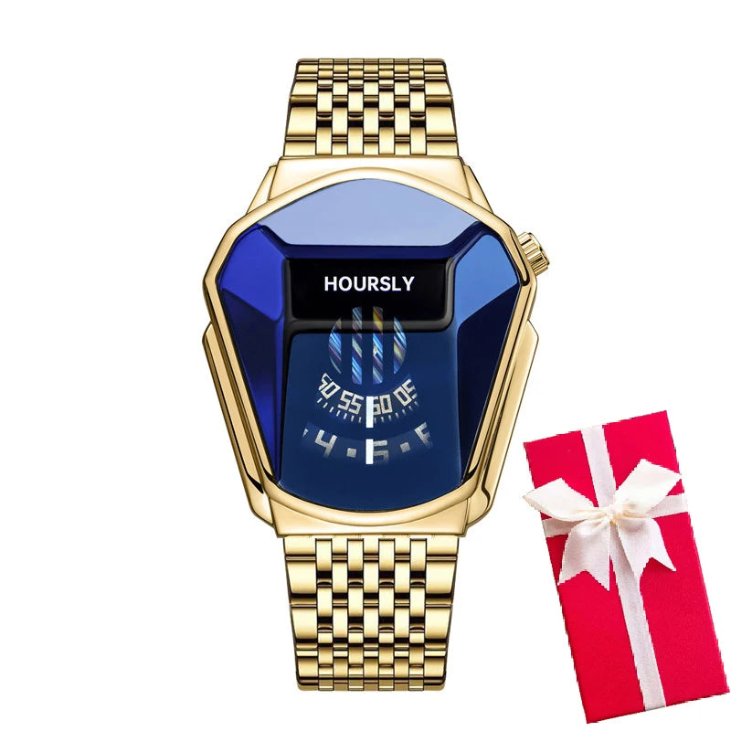 Men Wrist Watch Gold Luxury Brand Top Stainless Steel Band Fashion Quartz Watches for Men 2025 Relogio Masculino Male Clock