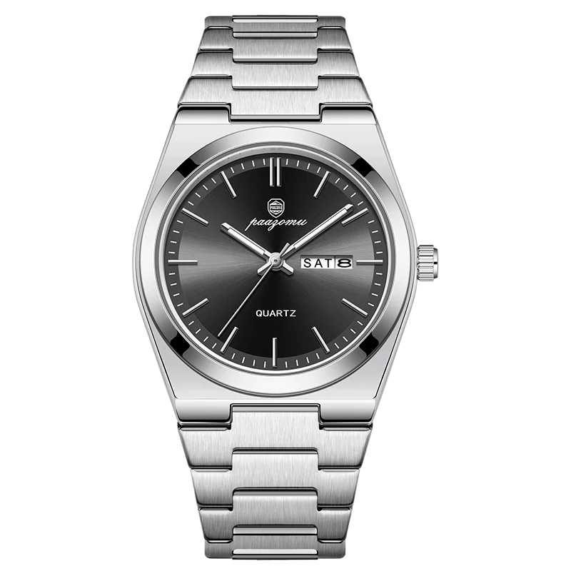 PAAZOMU Elegant Watch For Women Waterproof Luminous Date Week Ladies Watches Quartz Stainless Steel Woman's Fashion Wristwatch