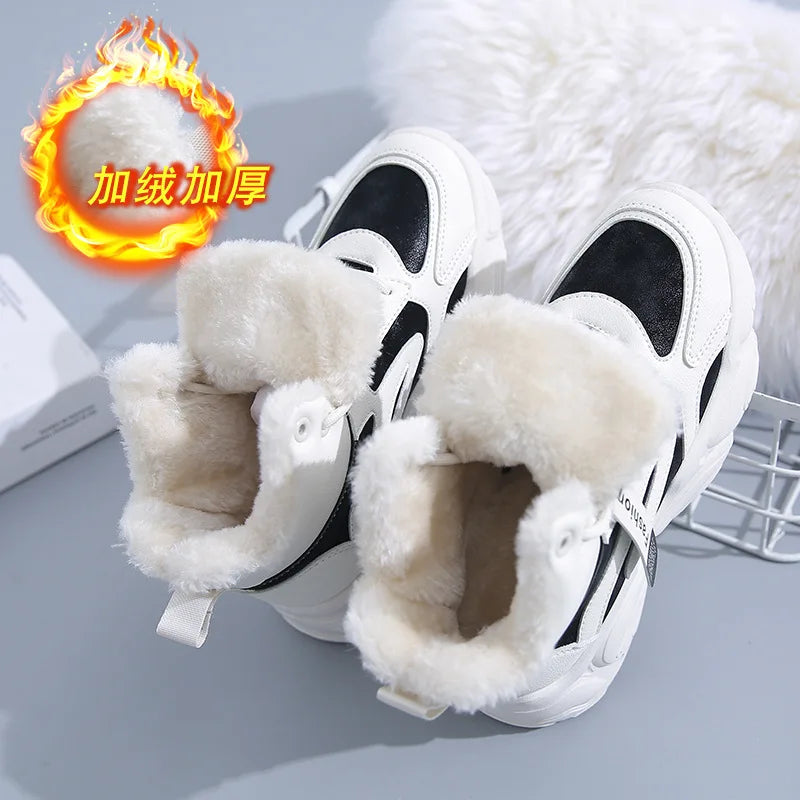 Winter Women Warm Sneakers Platform Snow Boots Ankle Booties Female Causal Plush Shoes Cotton Ladies Boot