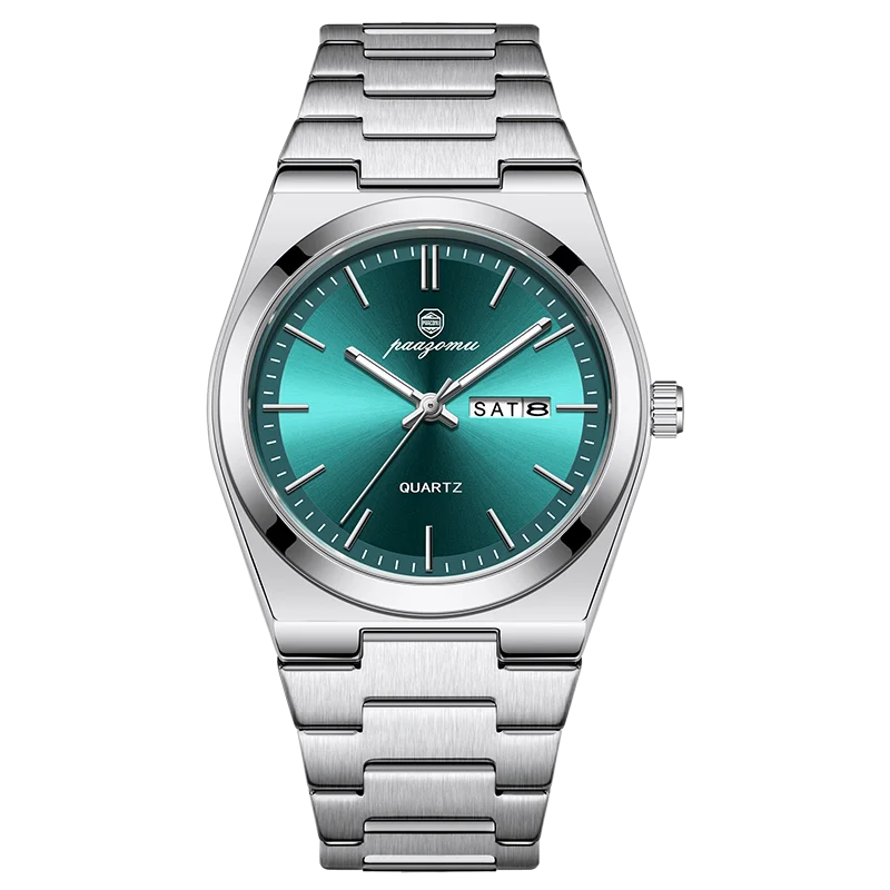 PAAZOMU Elegant Watch For Women Waterproof Luminous Date Week Ladies Watches Quartz Stainless Steel Woman's Fashion Wristwatch