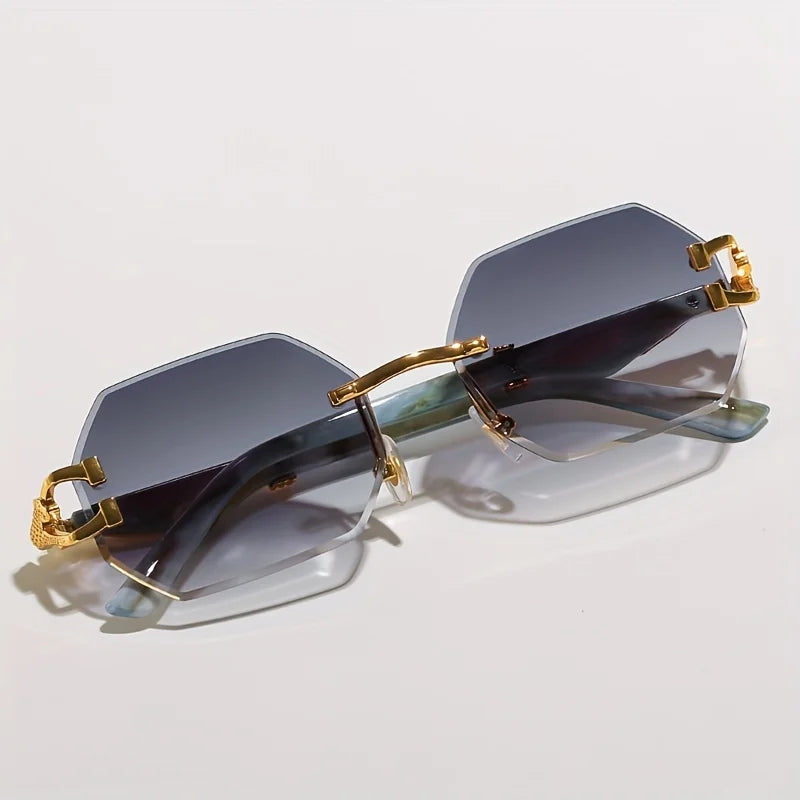 Geometric Leopard Print Sport Glasses For Women, Lightweight & Durable Composite Frame,