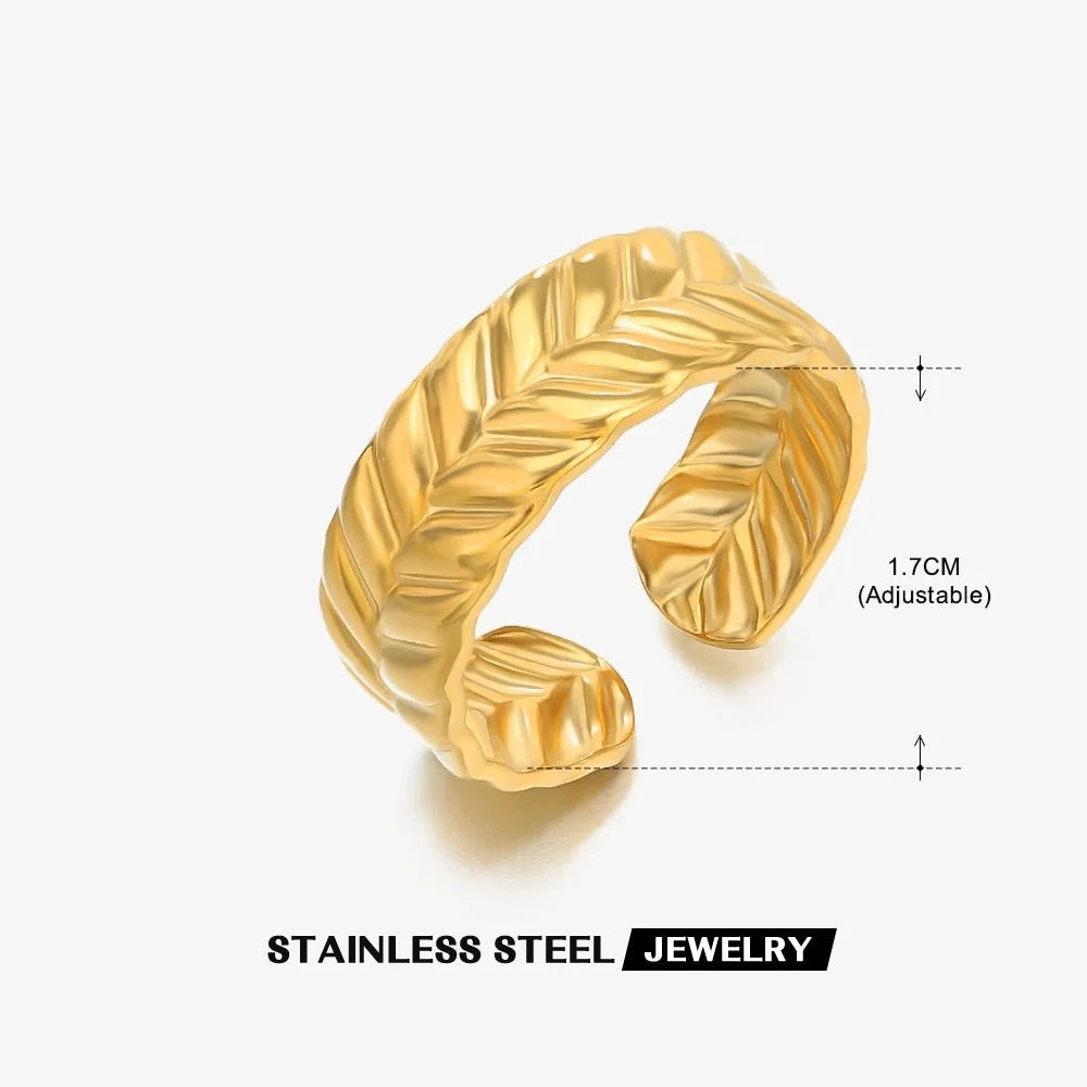 316L Stainless Steel Rings for Women Gold Color