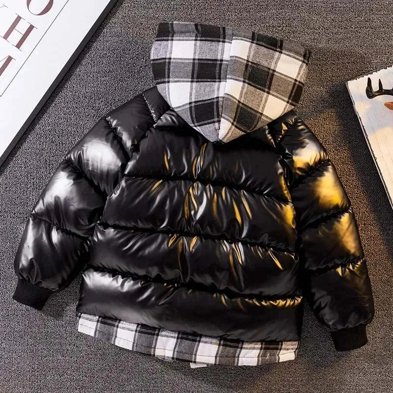 Children's Padded Jacket New Boys Down Padded Jacket Kids Winter Hooded Jacket Teenage Boys Thick Coat
