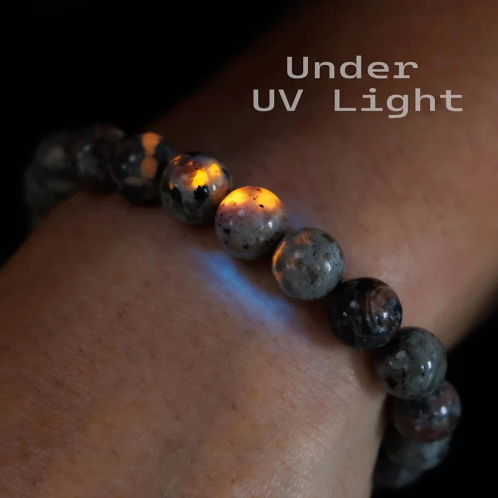 2/4pcs Natural Flame Stone Bracelet with Natural Raw Stone