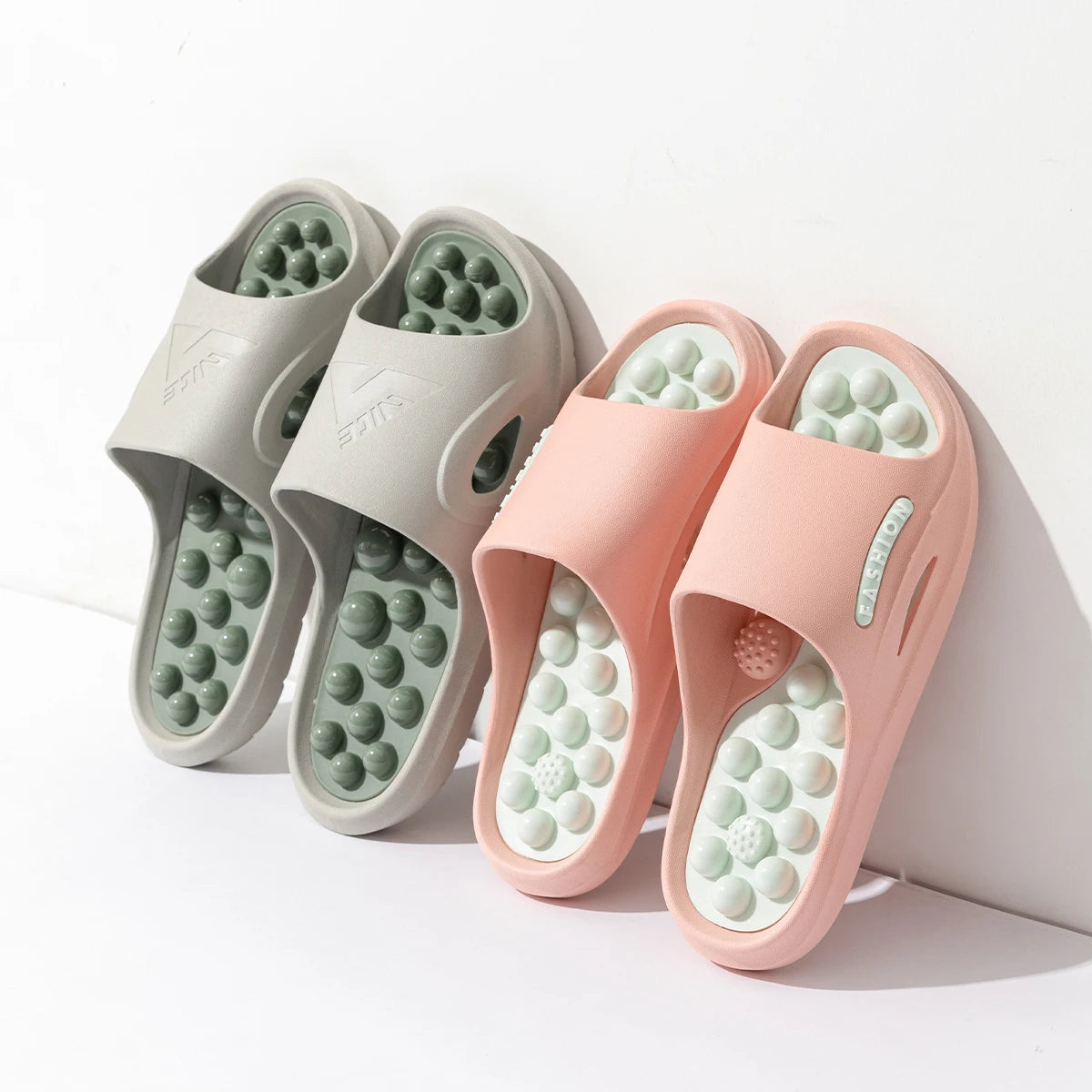 Summer Women Massage Slippers PVC Non-slip Unisex Home Slippers Comfortable Lightweight Indoor Outdoor Slides