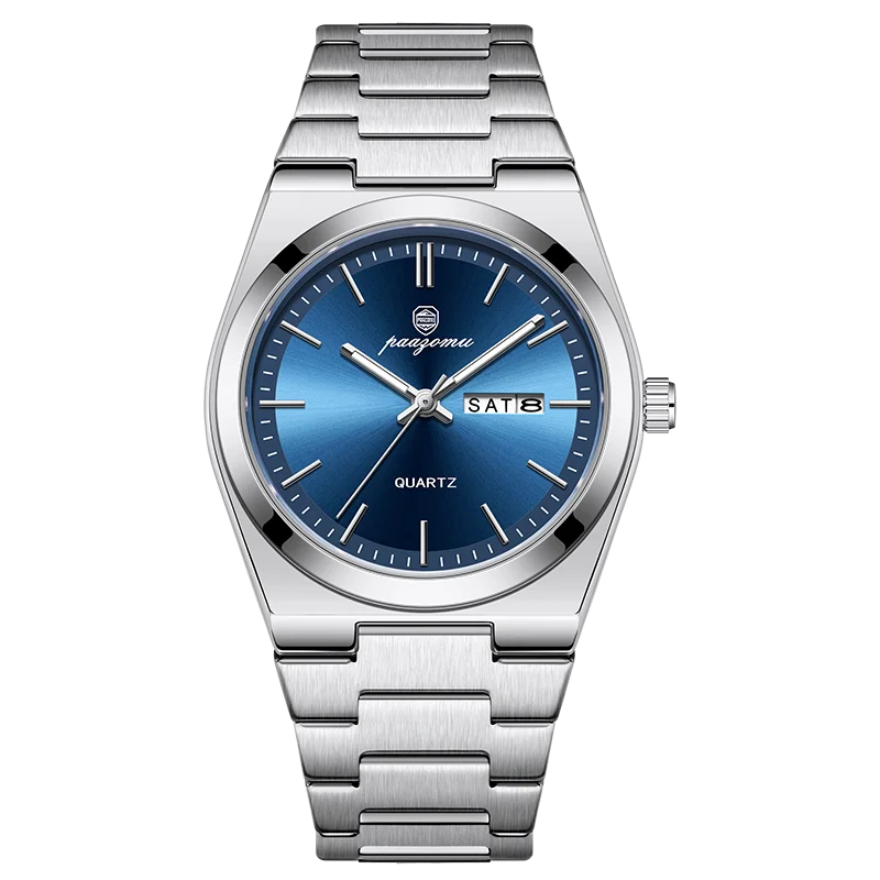 PAAZOMU Elegant Watch For Women Waterproof Luminous Date Week Ladies Watches Quartz Stainless Steel Woman's Fashion Wristwatch