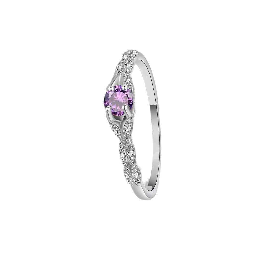 Améthia Light Luxury Style Amethyst Zirconia Women's Ring