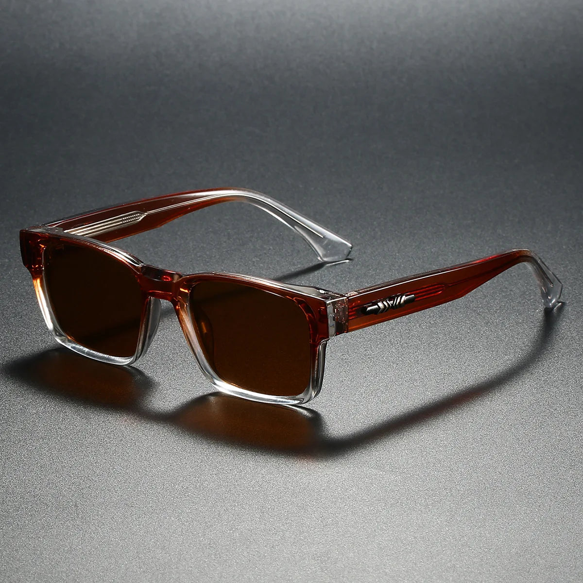 Quality Square Polarized Sunglasses Men Metal Core UV400 Unisex