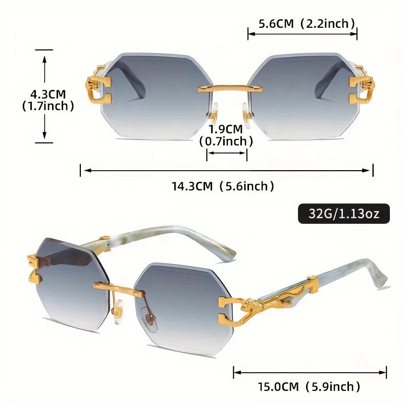 Geometric Leopard Print Sport Glasses For Women, Lightweight & Durable Composite Frame,