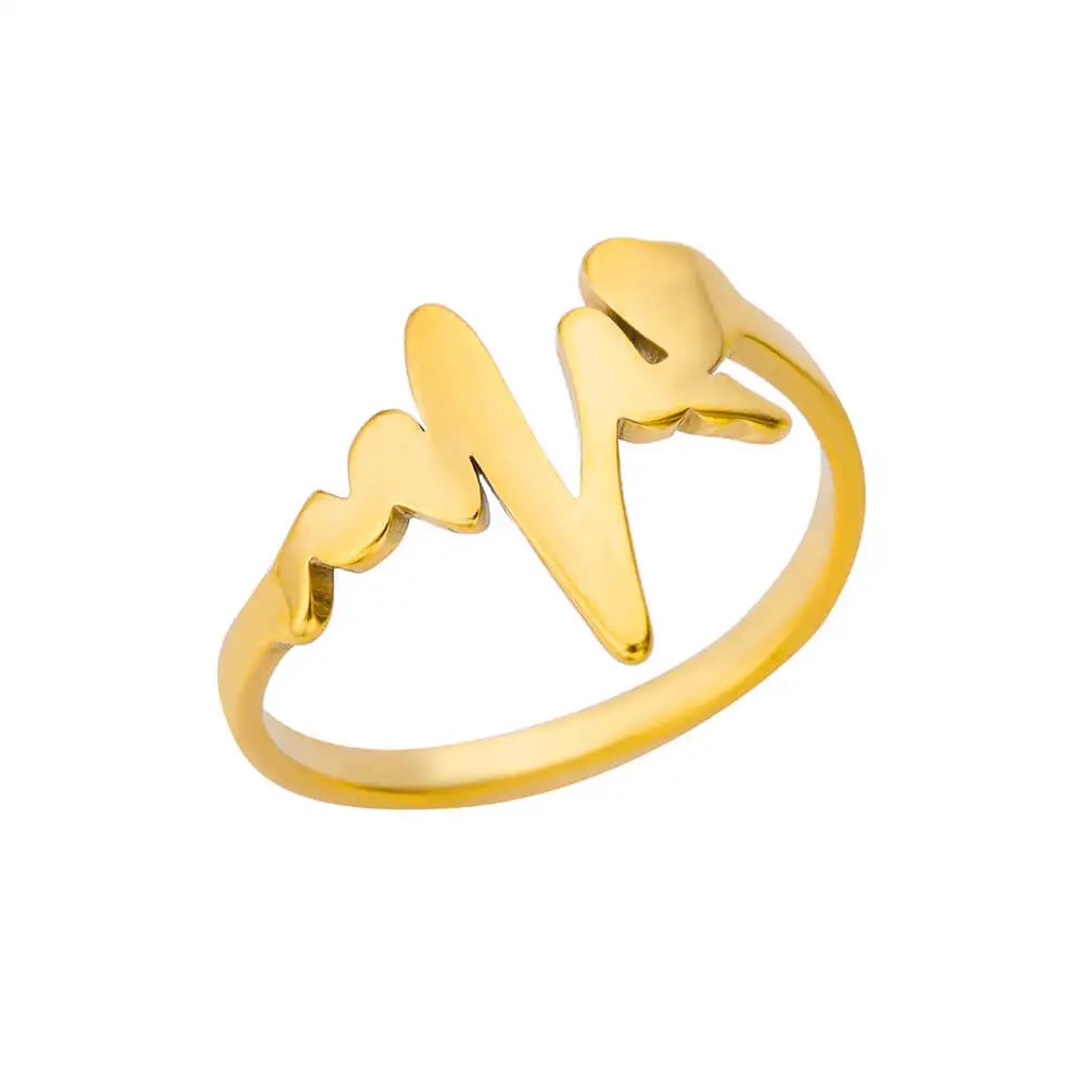 40 Style Rings for Women Stainless Steel Rings Classic Gold Color