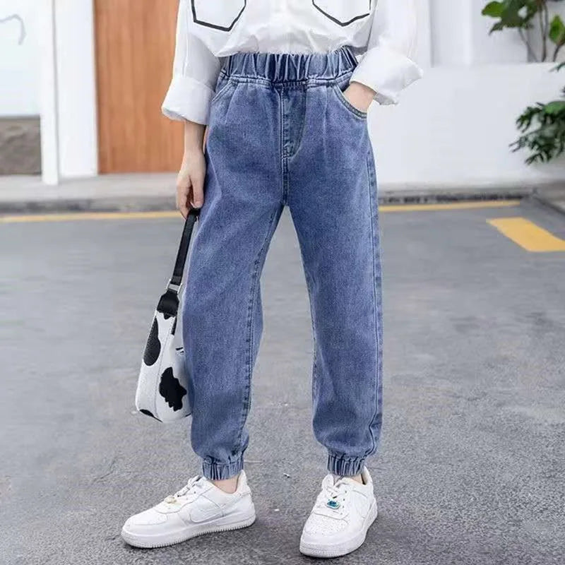 Kids Clothes Baby Girls Pants Sweatpants Children's Clothing Denim jeans Autumn Streetwear Spring Casual Kids Pants