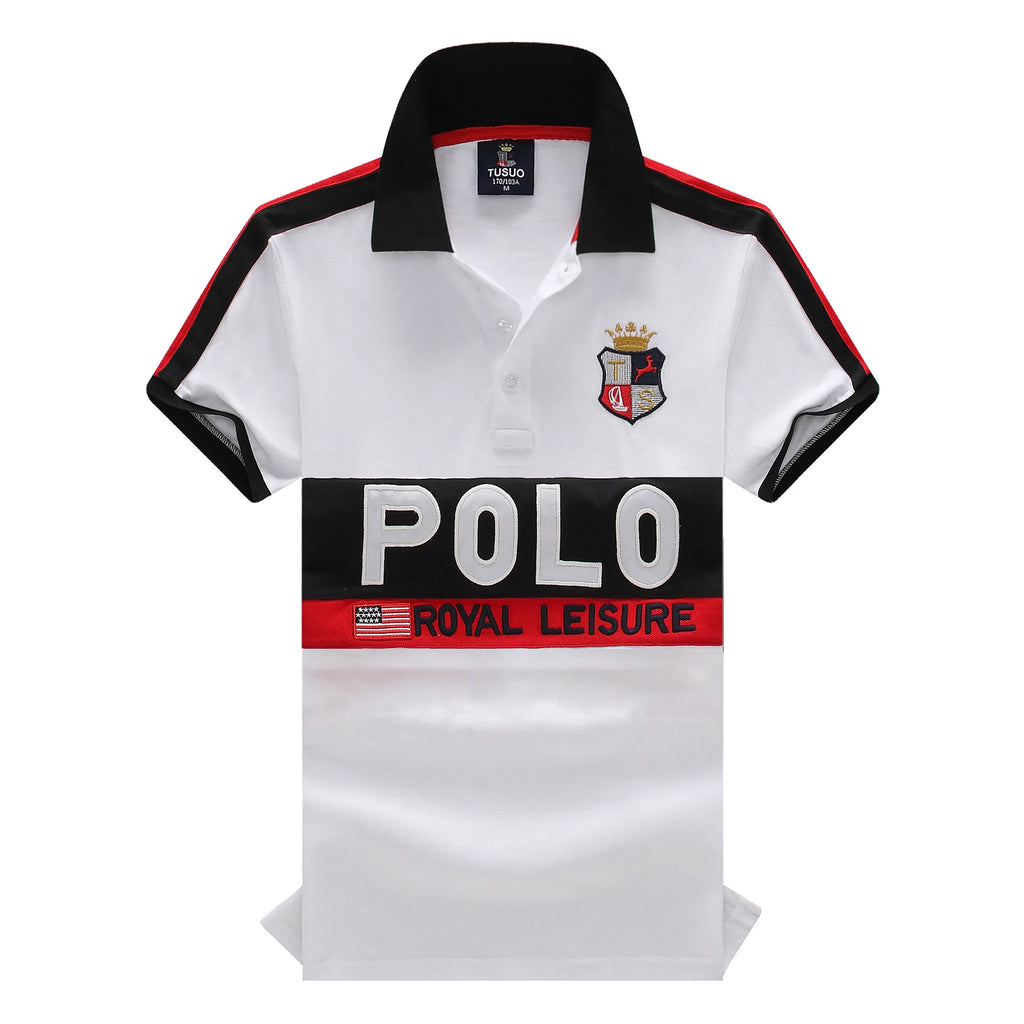 Plus Size 7XL 100% Cotton Summer Men's Polo Shirts Luxury Short Sleeve Contrast Color Letter Embroidery Simple Casual Male Tees
