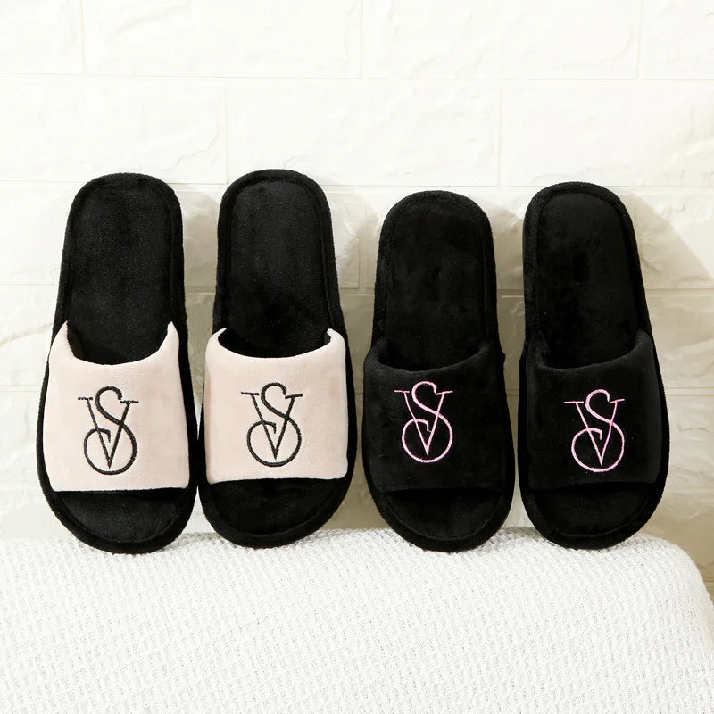New Women's Cotton Slippers Warm Cotton Slippers Men Women Sandals Zapatos De Mujer Shoes Slides