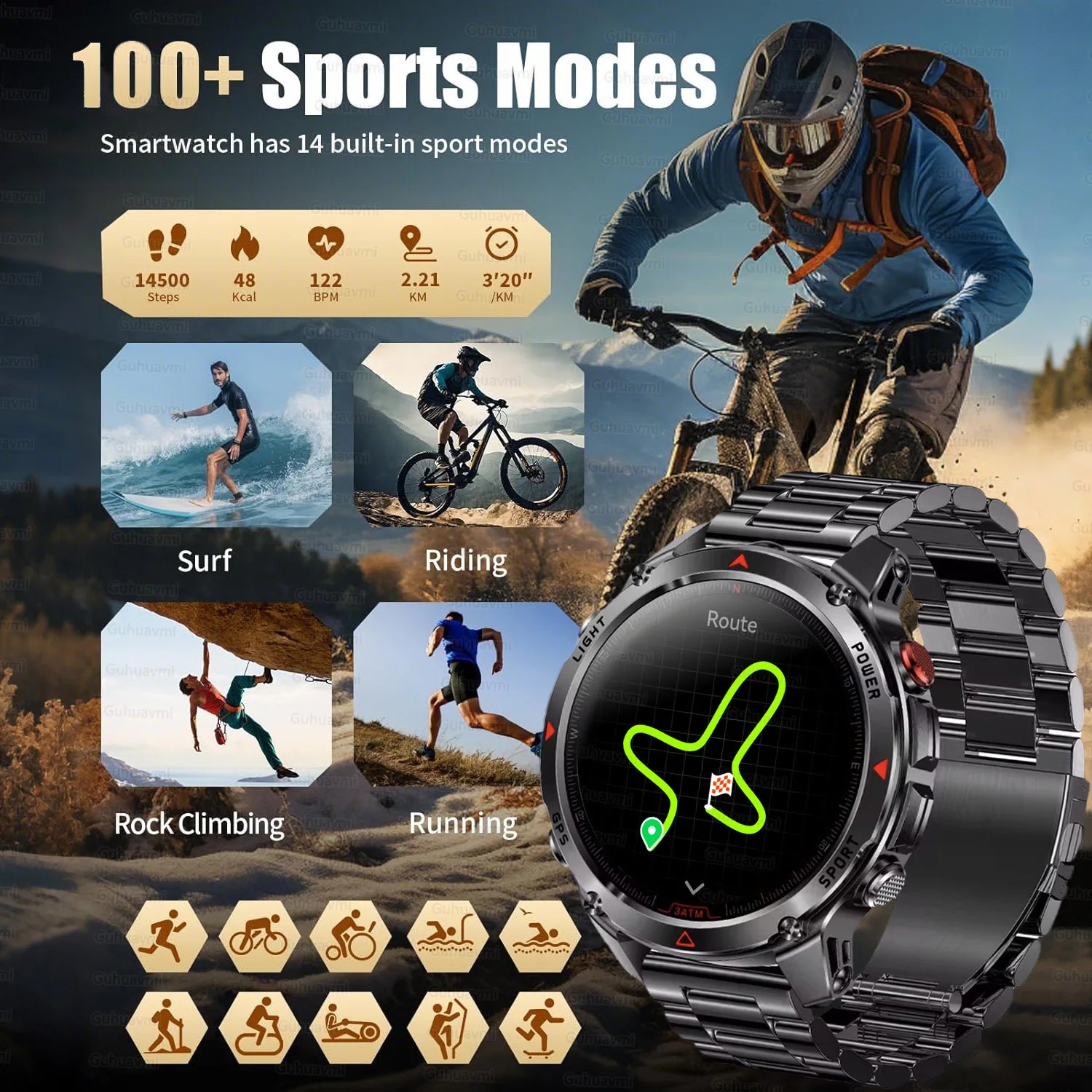 Forerunner 570 GPS Smart Watch 3ATM Waterproof  AMOLED Screen MULTI-BAND GNSS