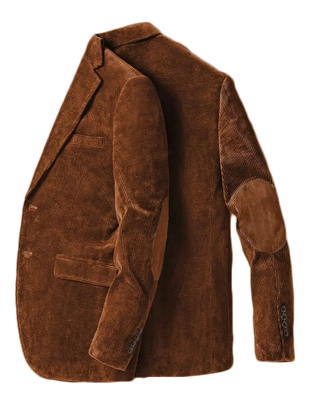 Men's Corduroy Blazer Business Casual Jacket with Elbow Patch Spring Fall Sport Coats Fashion Casual Single Breasted Men Jacket