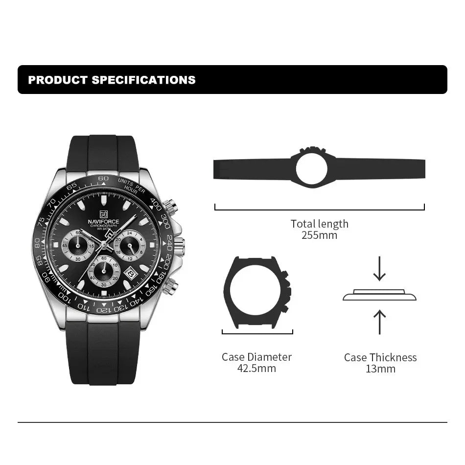 NAVIFORCE Brand NF8054 Men's Business Watches