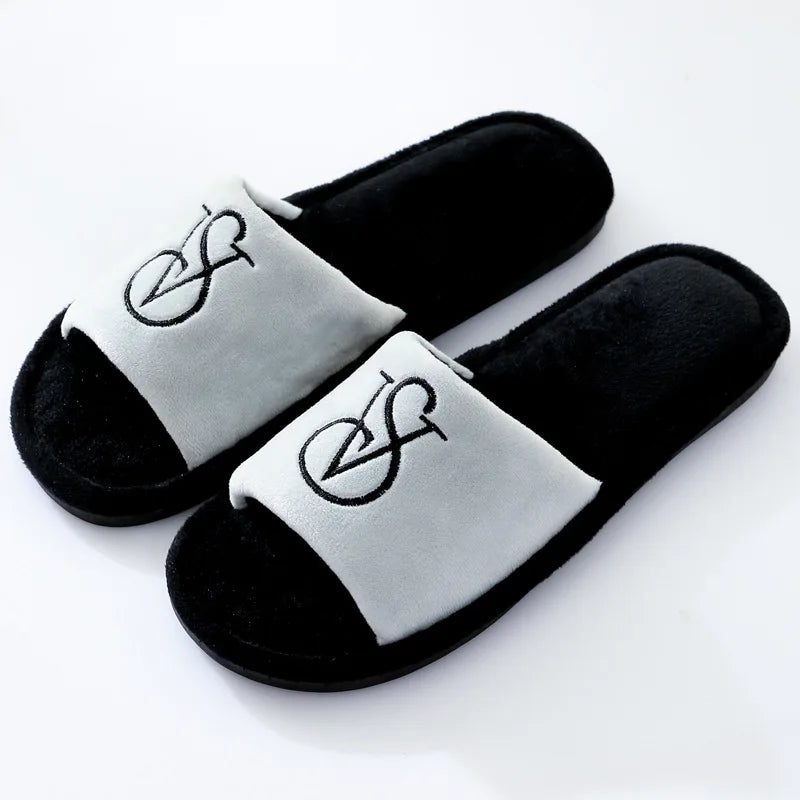 New Women's Cotton Slippers Warm Cotton Slippers Men Women Sandals Zapatos De Mujer Shoes Slides