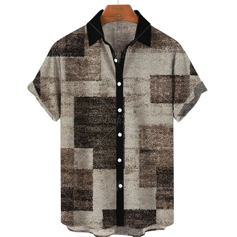Hot New Men's High Quality Luxury Hawaii Dazn Holiday Beach Floral Shirt Elegant Men Top Sale Best Ethnic Style Clothing 2023