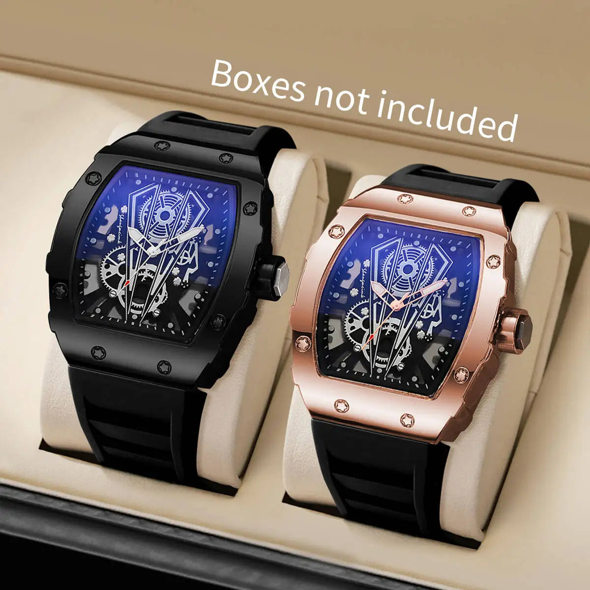 1/2PCS Luxury Large Dial Men Quartz Watches