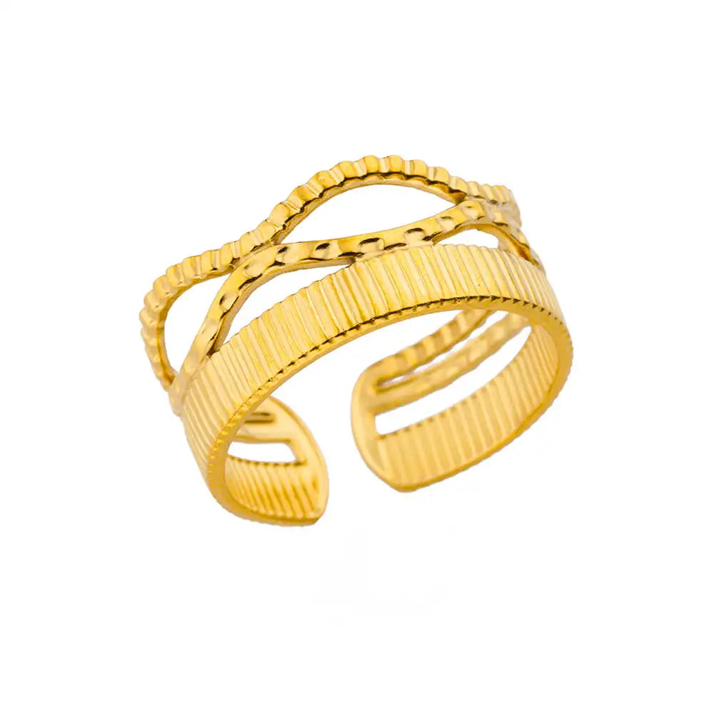 40 Style Rings for Women Stainless Steel Rings Classic Gold Color