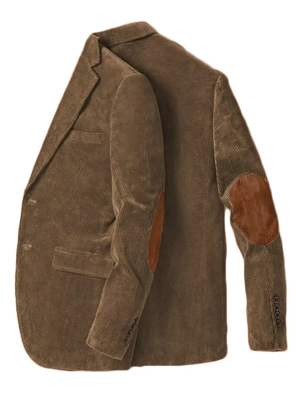 Men's Corduroy Blazer Business Casual Jacket with Elbow Patch Spring Fall Sport Coats Fashion Casual Single Breasted Men Jacket