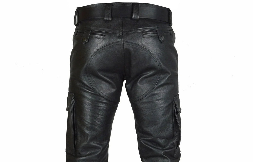 Spring Fashion Men's Fashion Rock Style PU Leather Pants Men's faux leather slim-fit motorcycle trousers