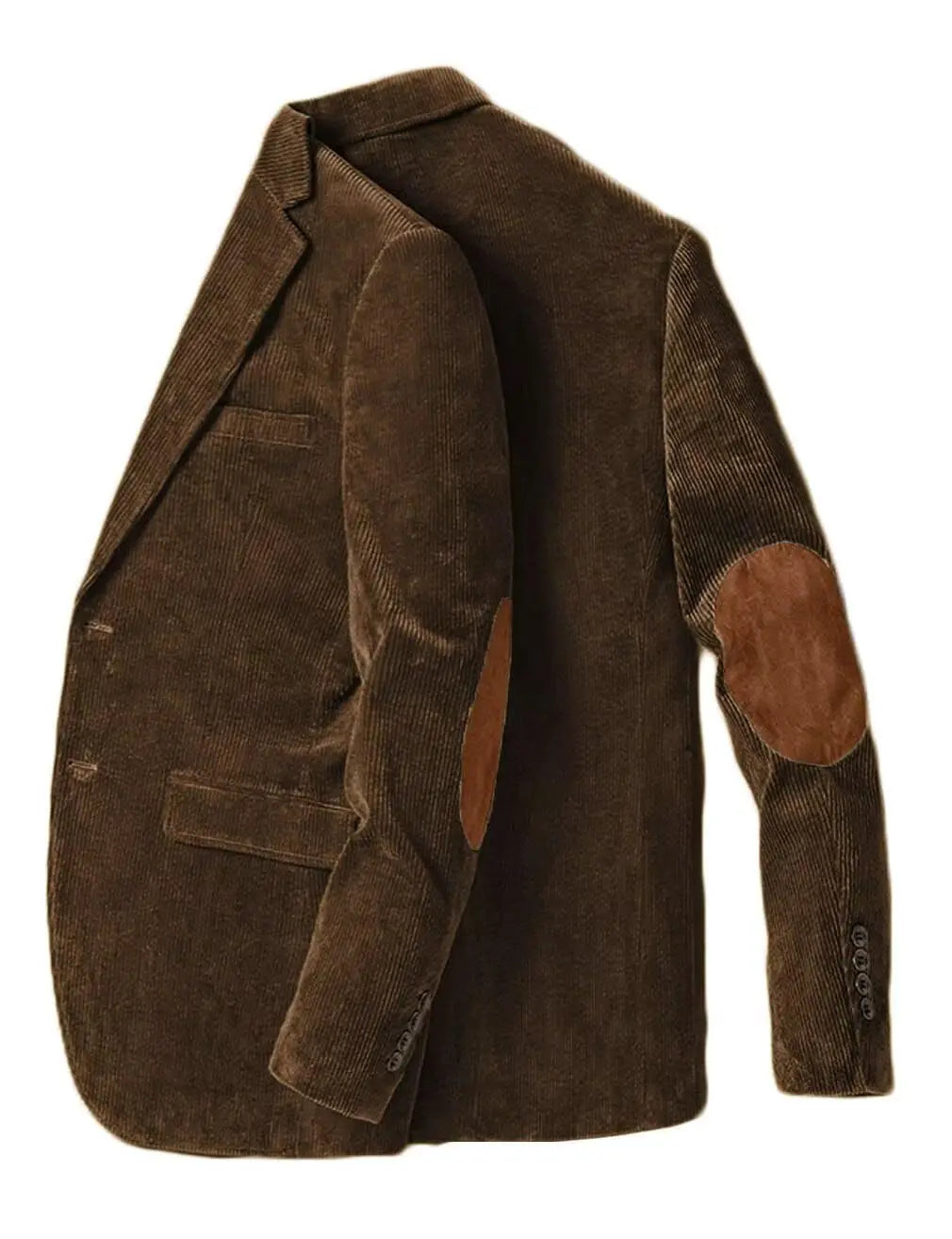 Men's Corduroy Blazer Business Casual Jacket with Elbow Patch Spring Fall Sport Coats Fashion Casual Single Breasted Men Jacket