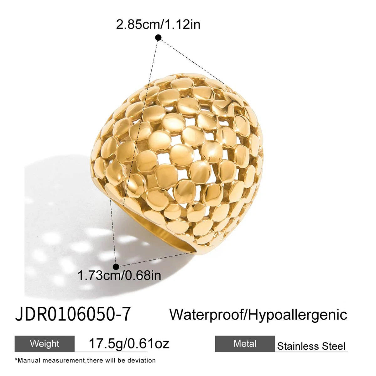 Golden Muse Ring
 Designer 18K Gold Color Plated