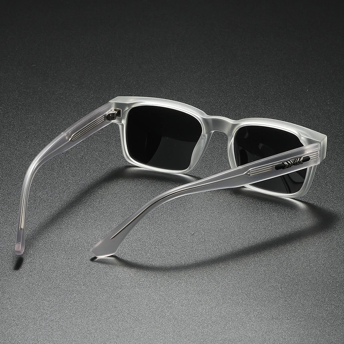 Quality Square Polarized Sunglasses Men Metal Core UV400 Unisex