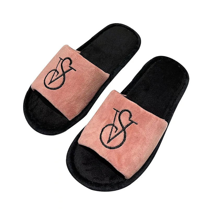 New Women's Cotton Slippers Warm Cotton Slippers Men Women Sandals Zapatos De Mujer Shoes Slides