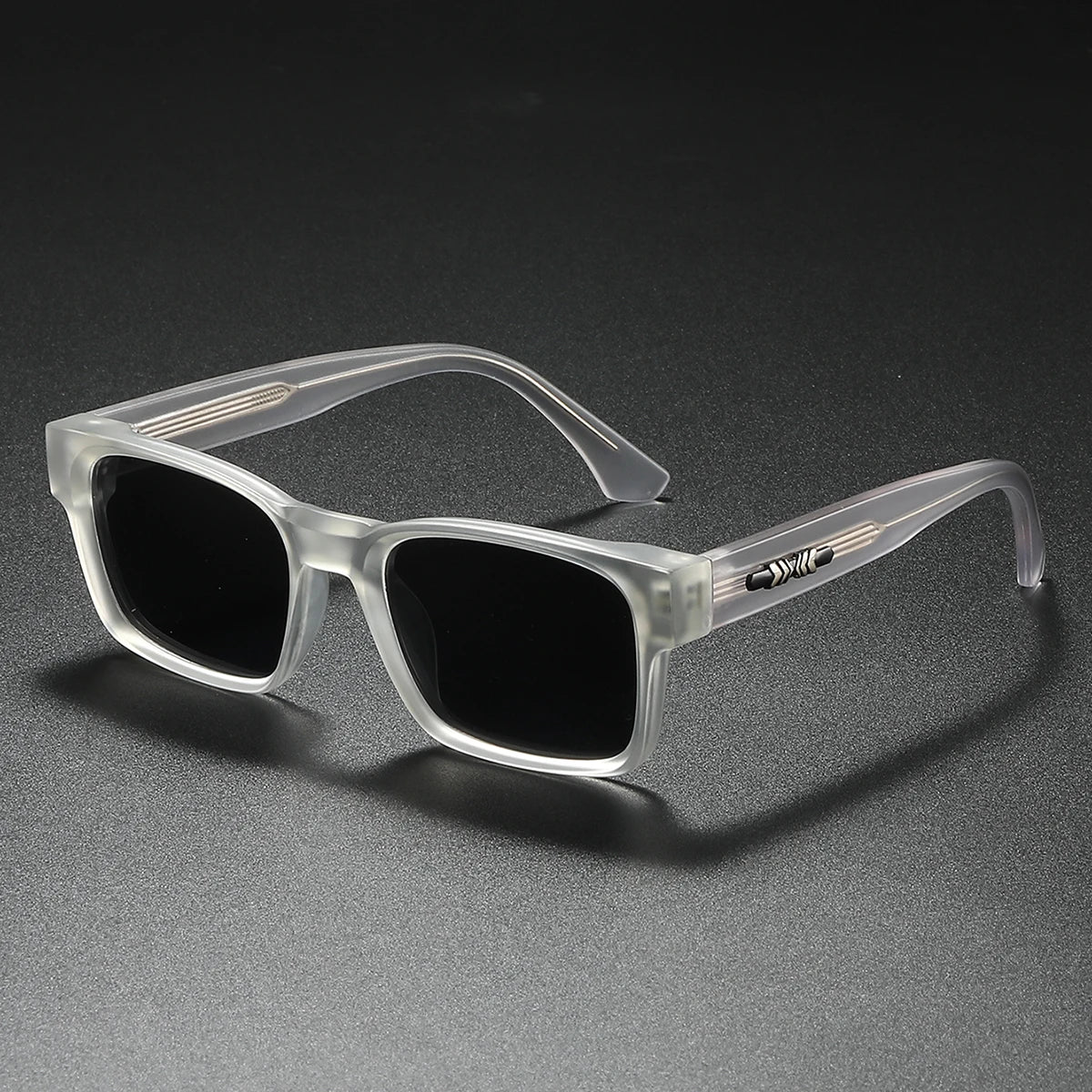 Quality Square Polarized Sunglasses Men Metal Core UV400 Unisex