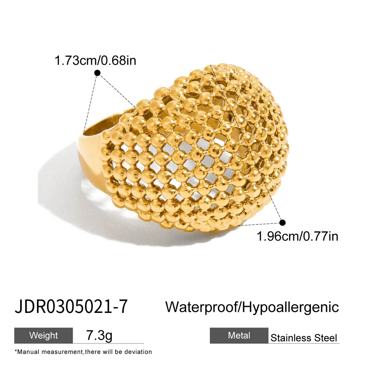 Golden Muse Ring
 Designer 18K Gold Color Plated