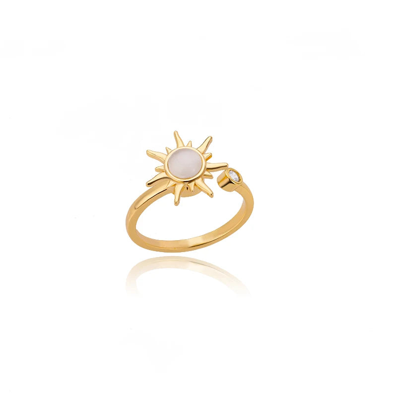 Sun Opal Rotator Ring