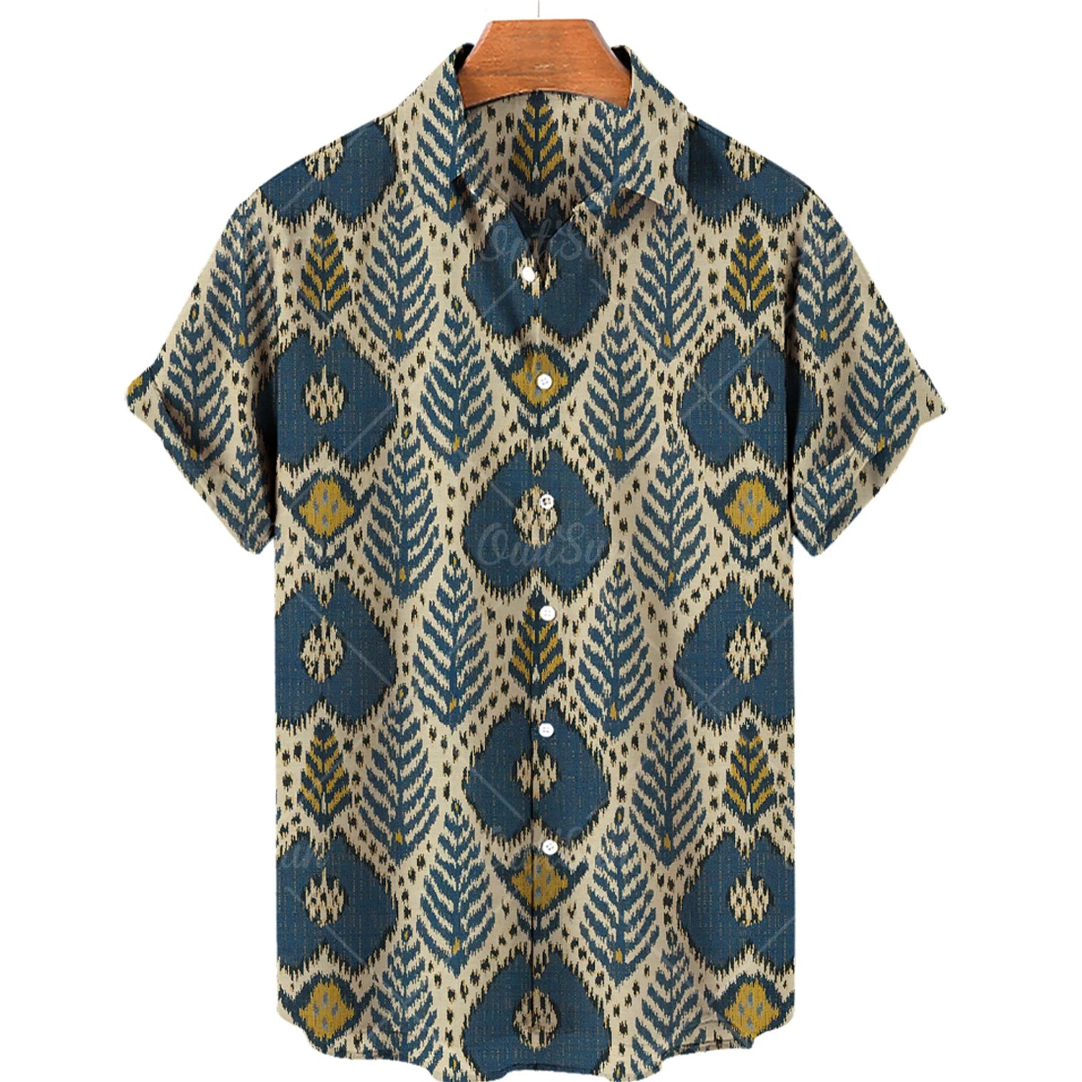 Hot New Men's High Quality Luxury Hawaii Dazn Holiday Beach Floral Shirt Elegant Men Top Sale Best Ethnic Style Clothing 2023