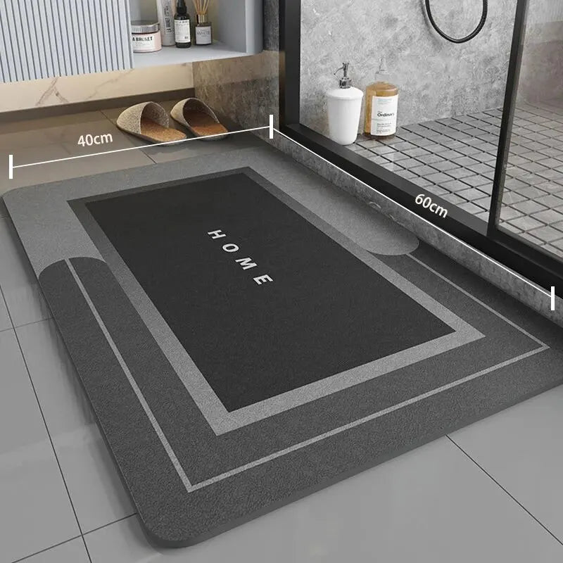 1pc 40*60cm Super Absorbent Floor Mat For Bathroom Non Slip, Fast Drying Soft, Carpet Shower Tub Outdoor Doormat