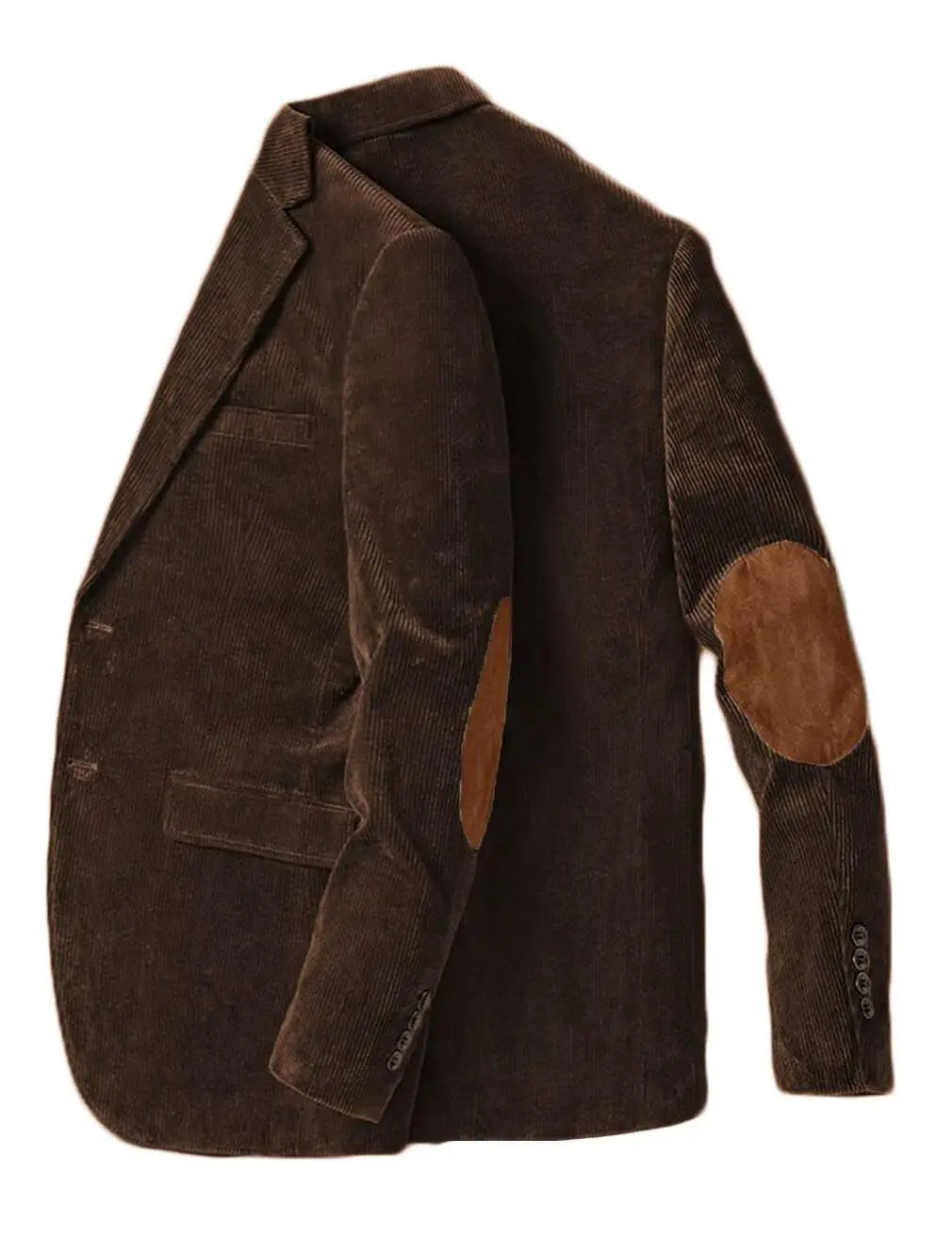 Men's Corduroy Blazer Business Casual Jacket with Elbow Patch Spring Fall Sport Coats Fashion Casual Single Breasted Men Jacket