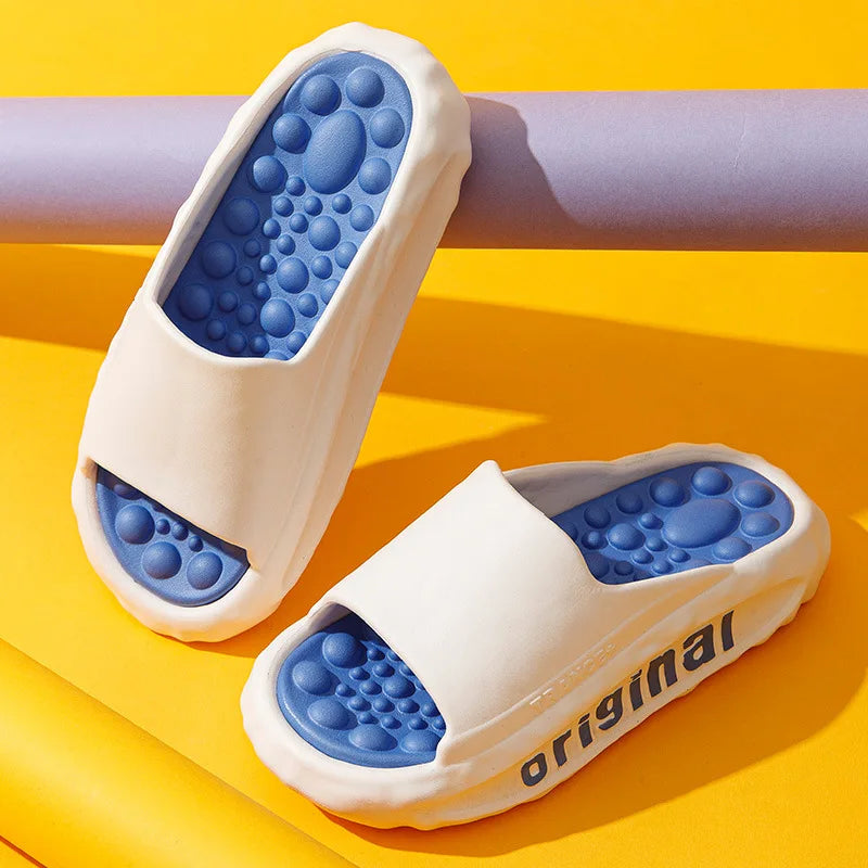 Summer New Slippers For Men Women Outdoor Non-slip Beach Sandals Soft Comfortable EVA Platform Slippers Home Bath Slides
