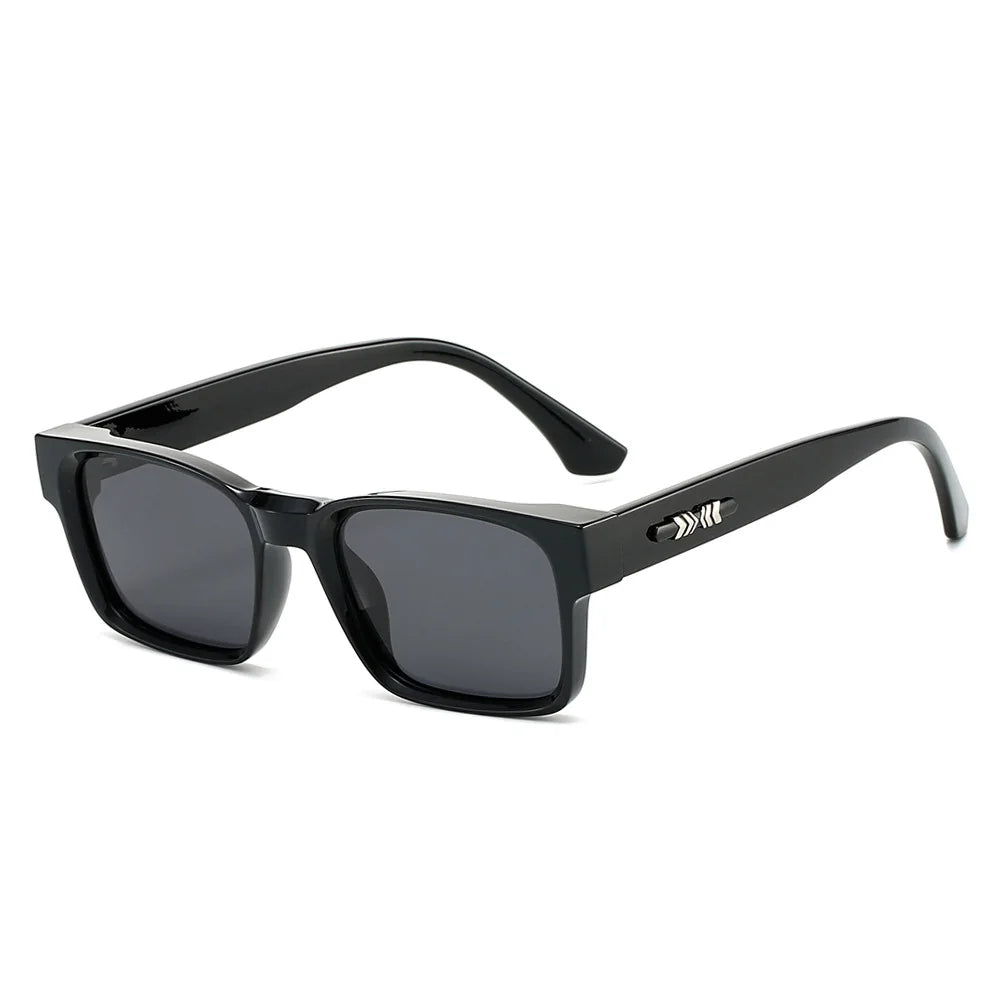 Quality Square Polarized Sunglasses Men Metal Core UV400 Unisex