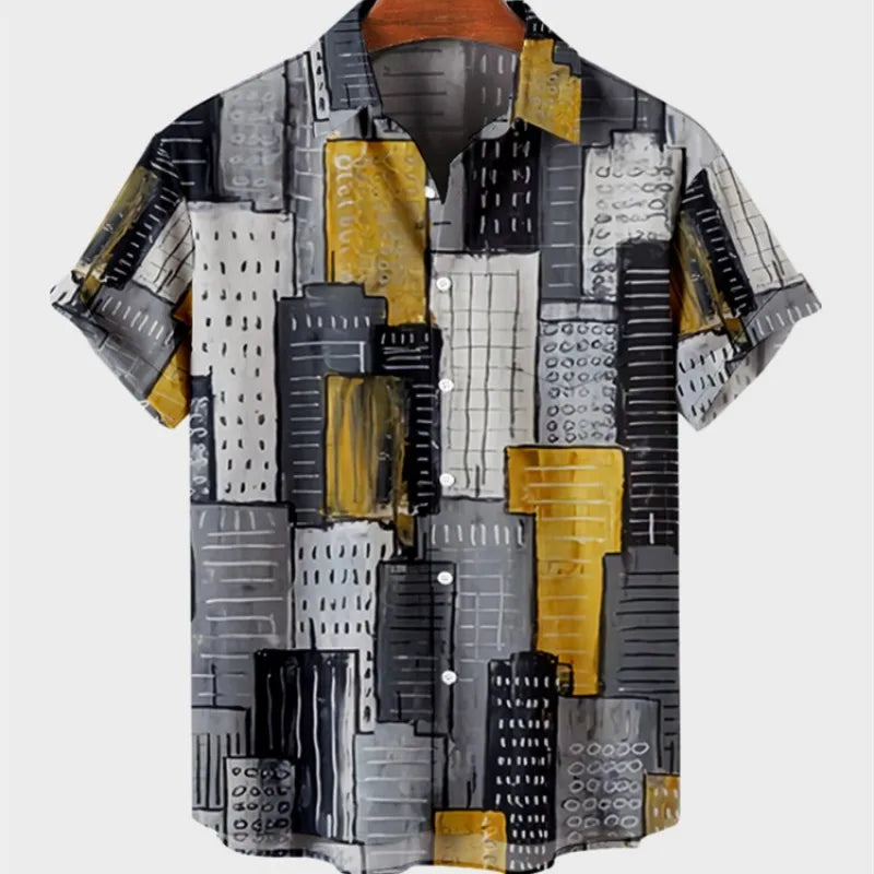 Hot New Men's High Quality Luxury Hawaii Dazn Holiday Beach Floral Shirt Elegant Men Top Sale Best Ethnic Style Clothing 2023