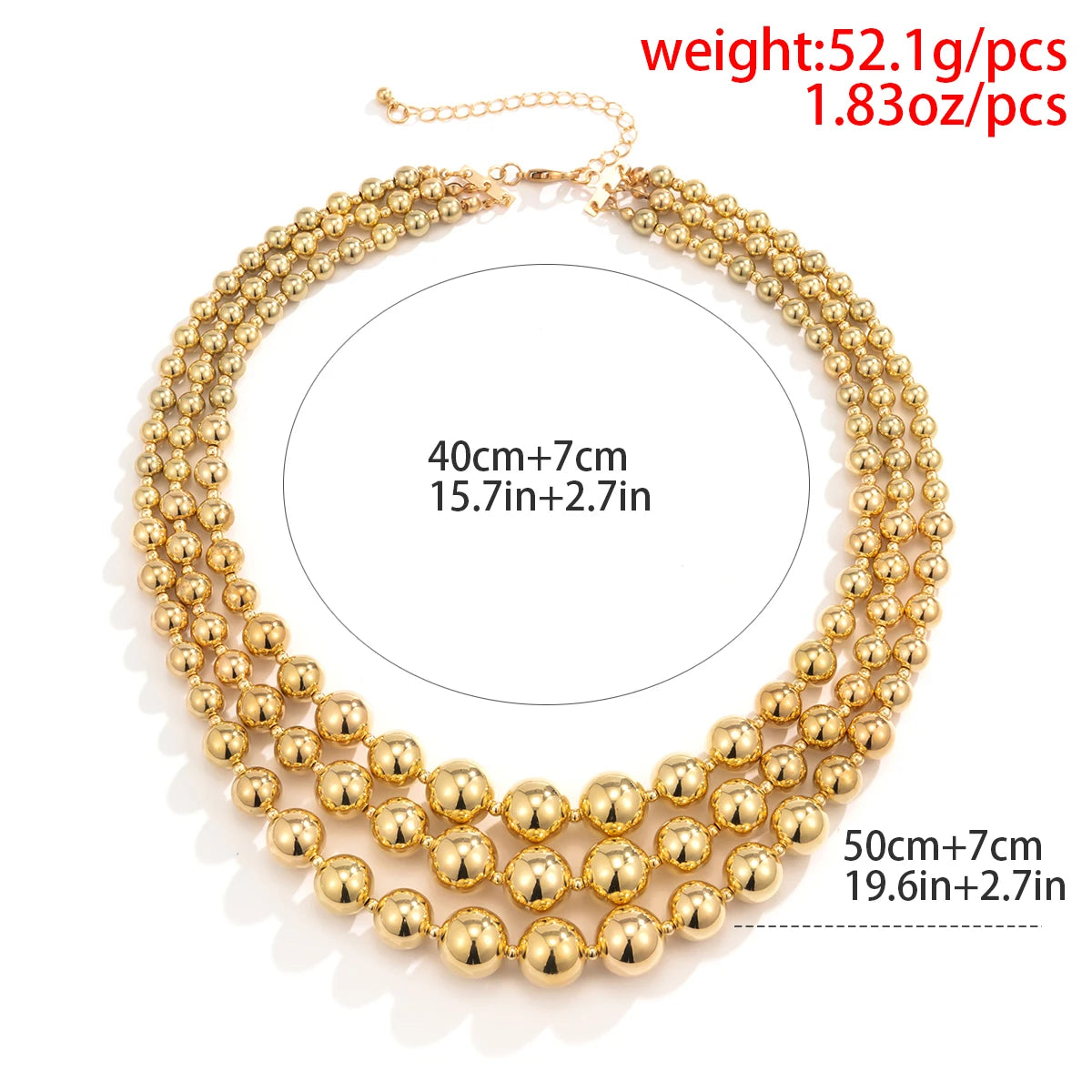 IngeSight.Z Vintage Exaggerated Plastic Big Ball Choker Necklace for Women