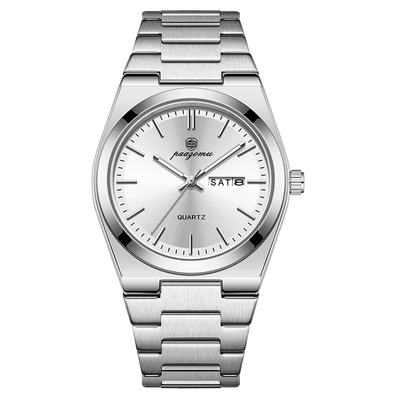 PAAZOMU Elegant Watch For Women Waterproof Luminous Date Week Ladies Watches Quartz Stainless Steel Woman's Fashion Wristwatch