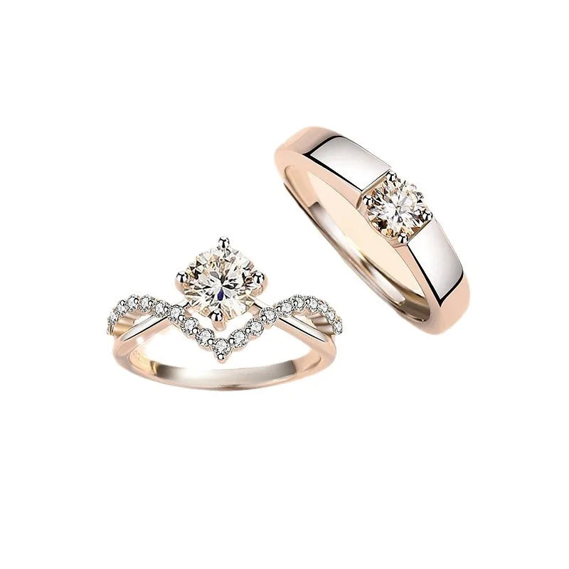 Fashion Luxury Zircon Couple Rings For Women