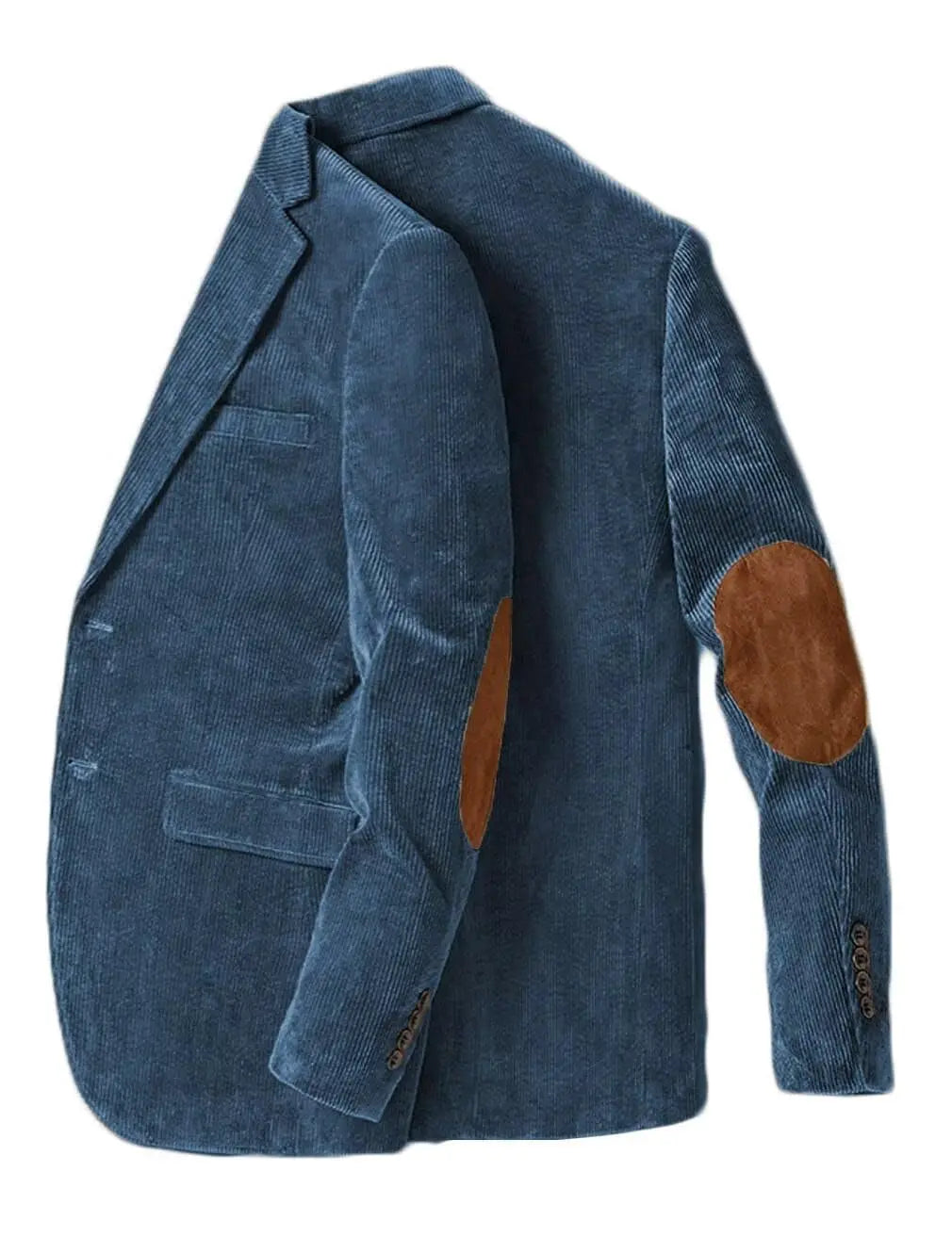 Men's Corduroy Blazer Business Casual Jacket with Elbow Patch Spring Fall Sport Coats Fashion Casual Single Breasted Men Jacket