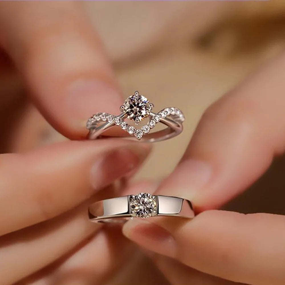 Fashion Luxury Zircon Couple Rings For Women